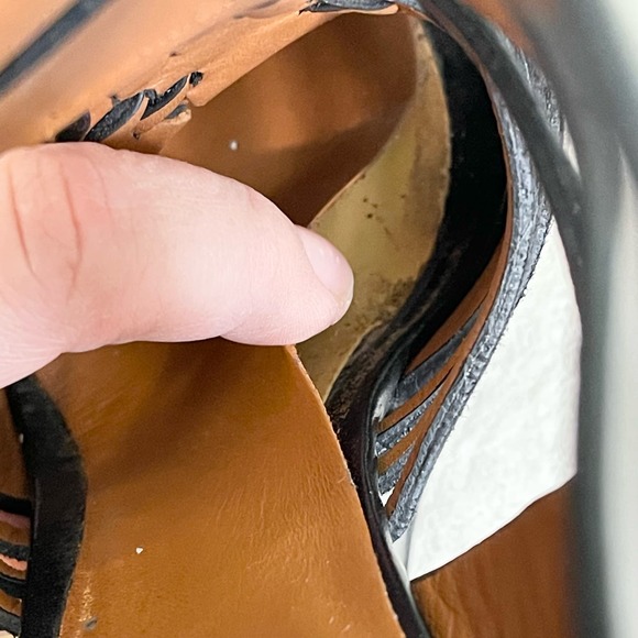 Givenchy Corinne Women's Leather Suede Gladiator Platform Wedge Heels Size 8 - Picture 15 of 15